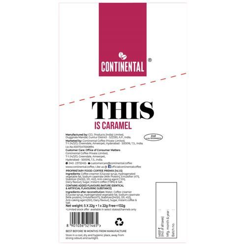 Continental This Caramel 3-In-1 Premix Instant Coffee, 22 g (Buy 5 Get 1 Free )-2.webp